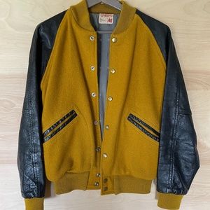 Vintage Leather and Wool Wilson Letterman Jacket
